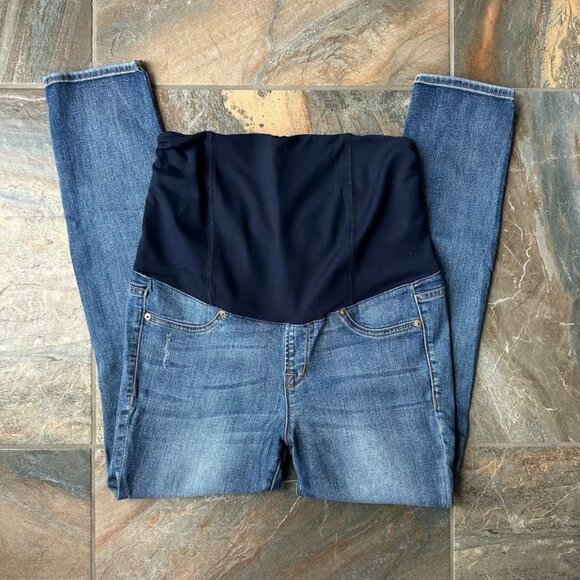 INGRID & ISABEL Women’s Maternity Skinny Jeans Distressed Size 30 - Picture 1 of 7